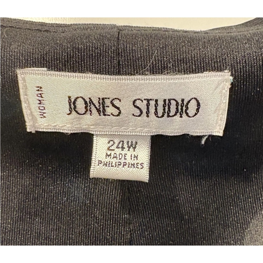 Jones Studio Womens Black and Blue Polka Dot Fit &Flare Dress‎ Size 24W - Picture 3 of 6